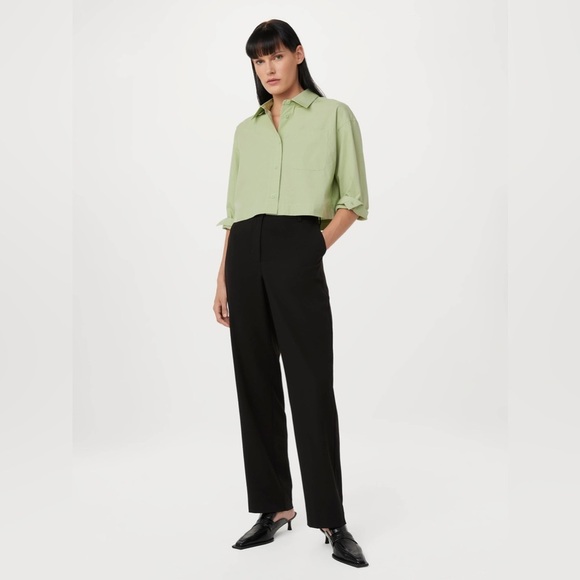 NEW Frank + Oak The Jane High Rise Straight Leg Trouser Pant - Picture 2 of 9